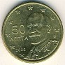 Euro - 50 Euro Cent - Greece - 2002 - Brass - KM# 186 - Obv: Bust of El. Venizelos half left Rev: Denomination and map - 0